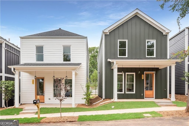 view of front of house with a porch