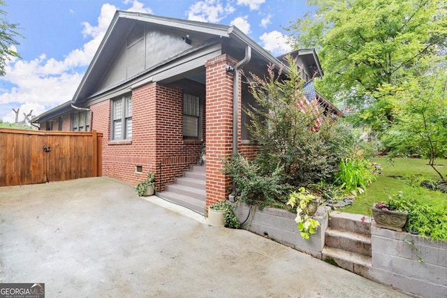 view of home's exterior featuring a patio