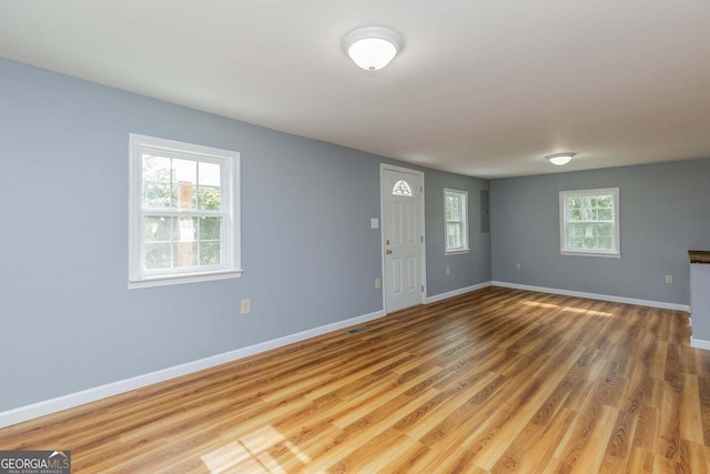 foyer featuring light hardwood / wood-style flooring and plenty of natural light