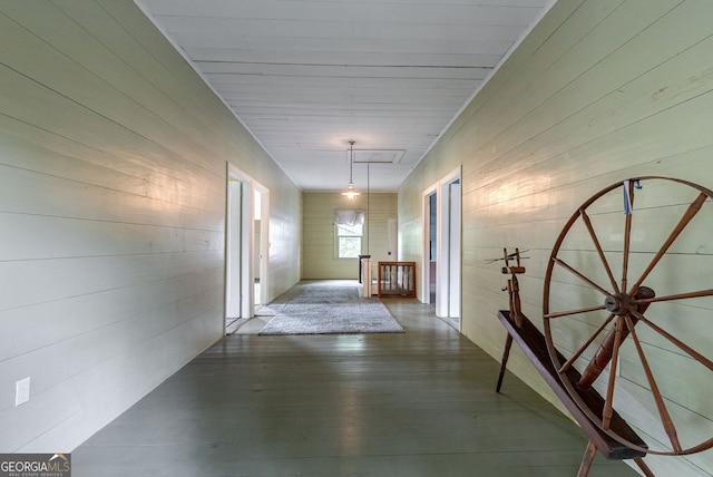 99 W Main St, Gibson, GA 30810 - hall with wood walls and wood finished floors