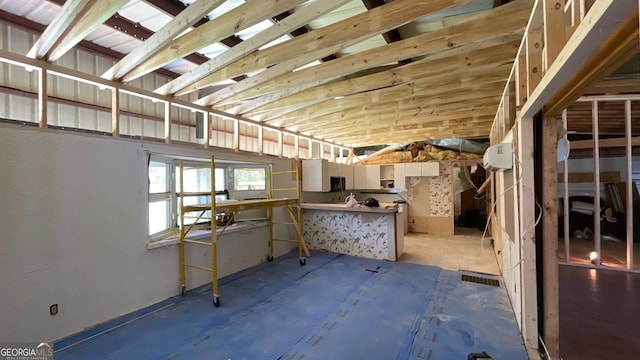 interior space with a wall unit AC