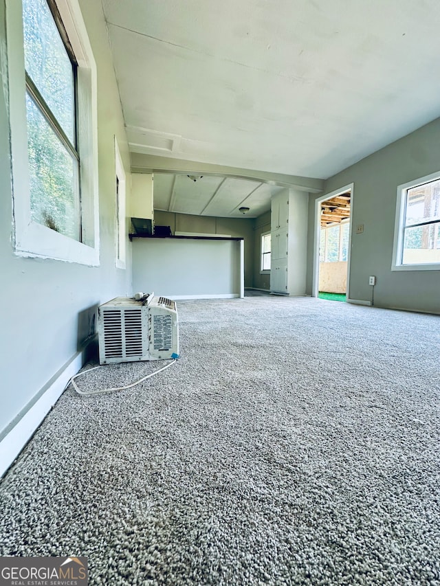 interior space featuring carpet flooring