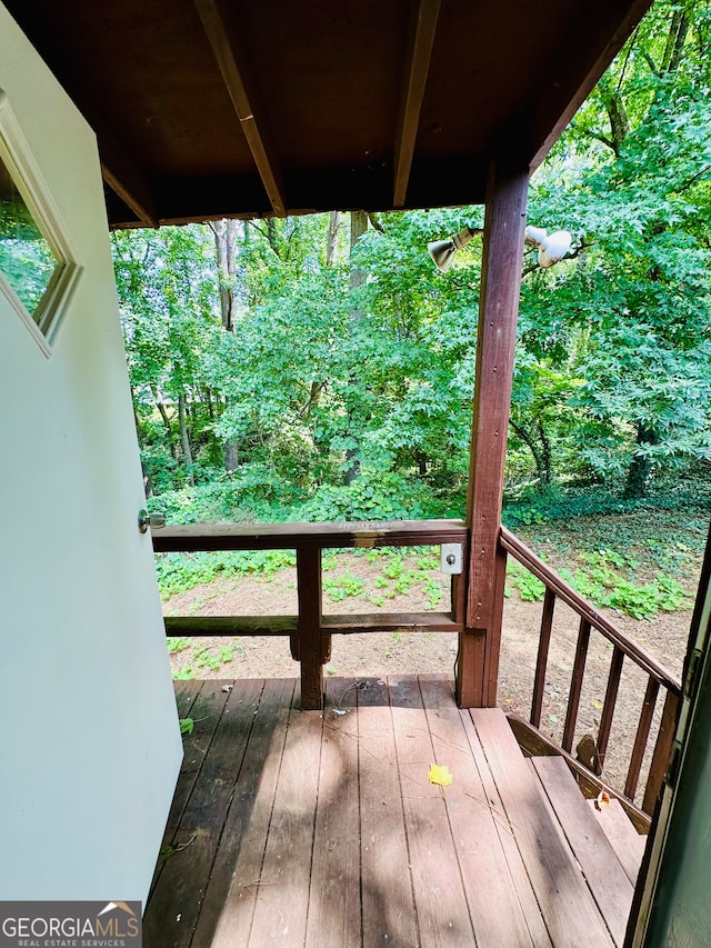 view of wooden terrace