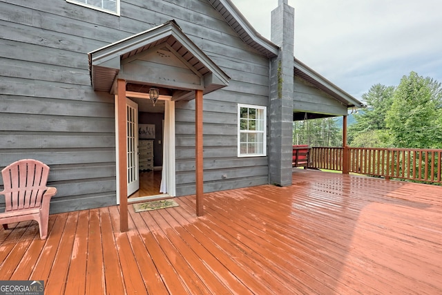 view of wooden deck