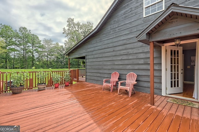 view of wooden terrace