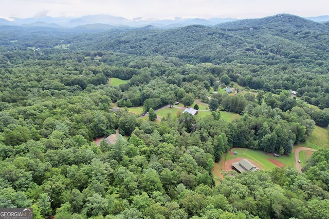 bird's eye view featuring a mountain view