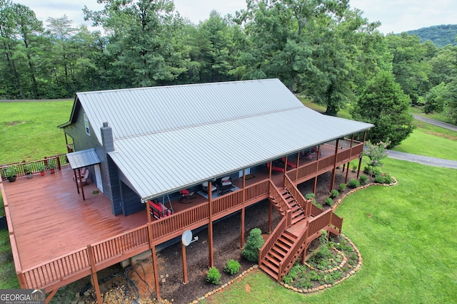 exterior space featuring a lawn