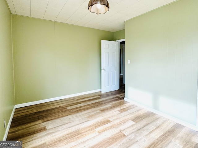 empty room featuring light wood-type flooring