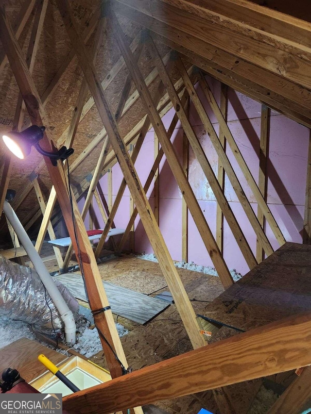 view of attic