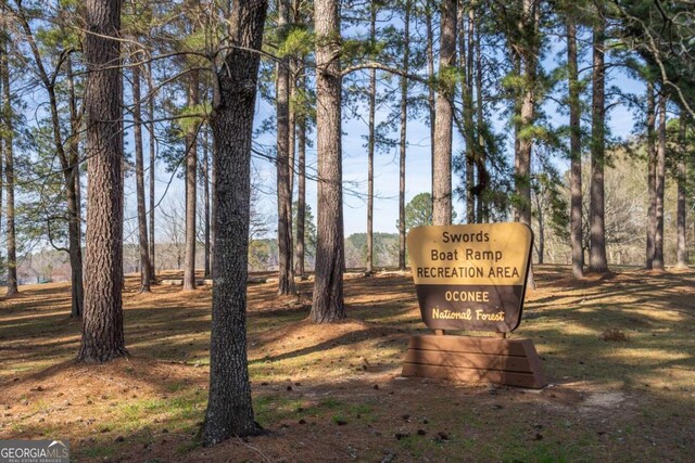 view of community sign