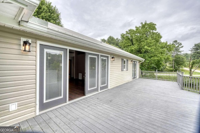 view of wooden deck