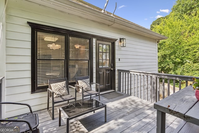 view of wooden deck