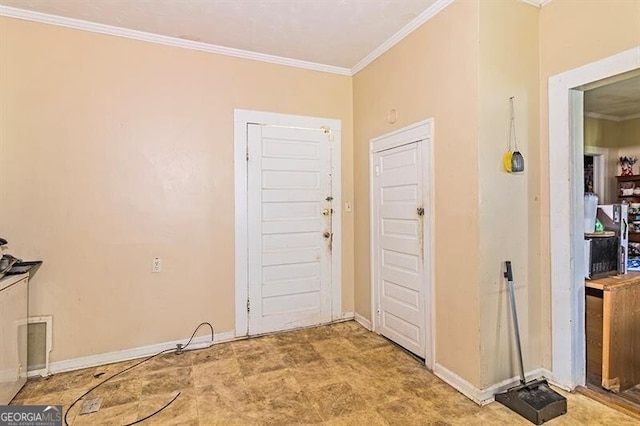 entrance foyer with crown molding