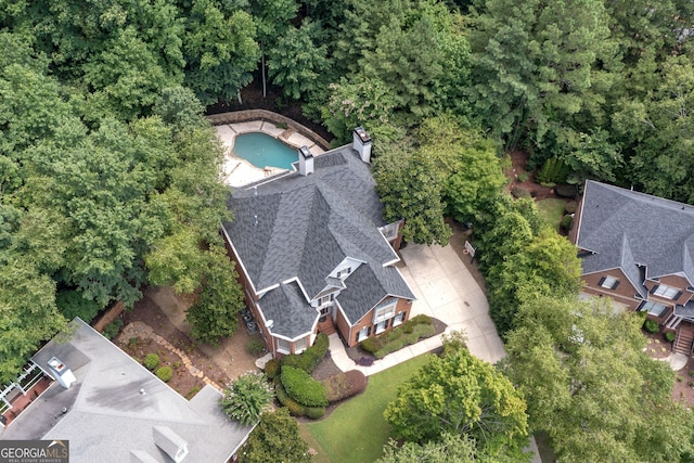 birds eye view of property