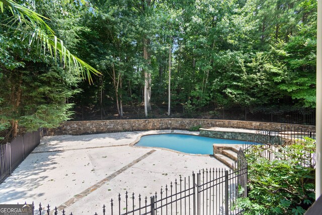 view of pool featuring a patio