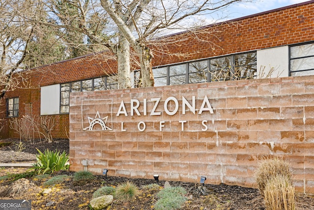 view of community sign