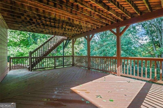 view of wooden terrace