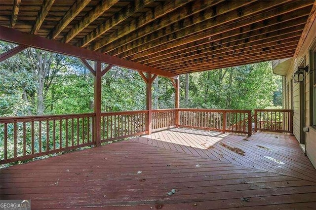 view of wooden terrace