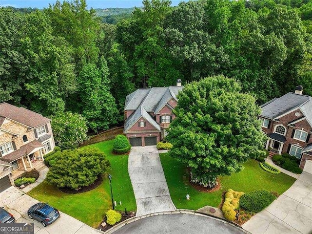 birds eye view of property