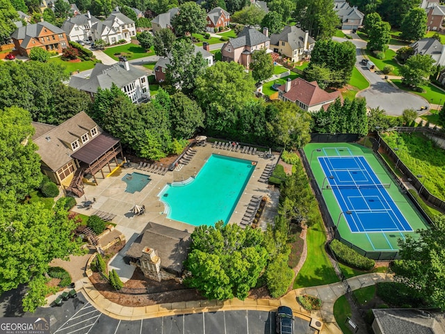 bird's eye view featuring a residential view