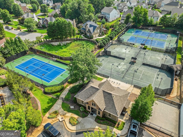 aerial view featuring a residential view