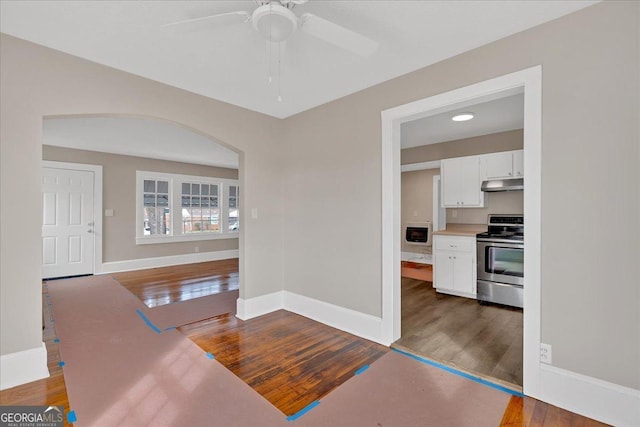 interior space featuring hardwood / wood-style flooring