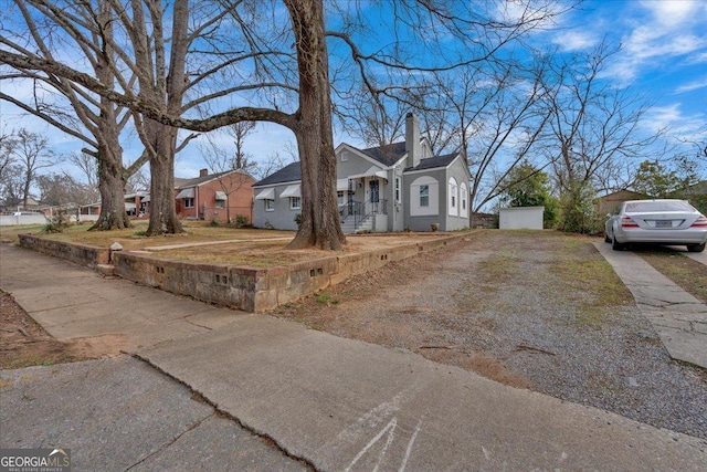 view of single story home