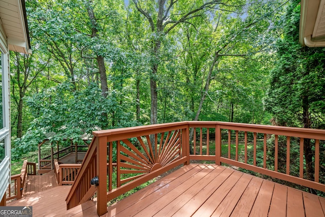 view of wooden terrace