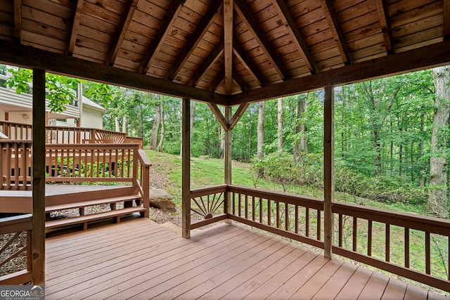 view of wooden deck