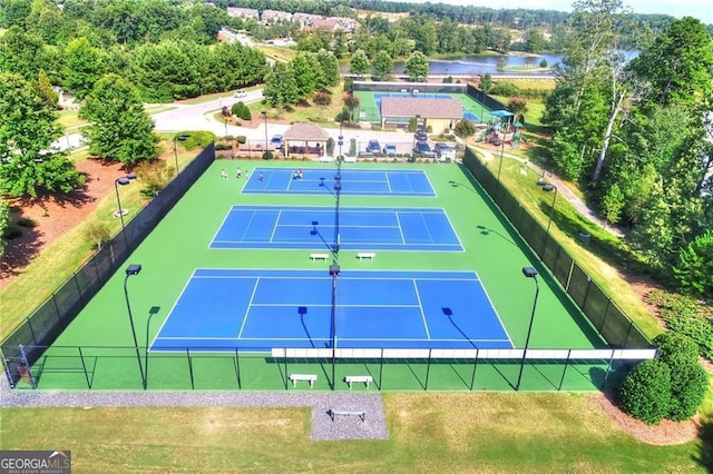 view of tennis court