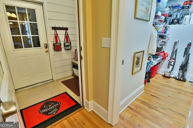 interior space with light wood-type flooring