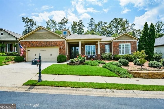 craftsman house featuring a garage