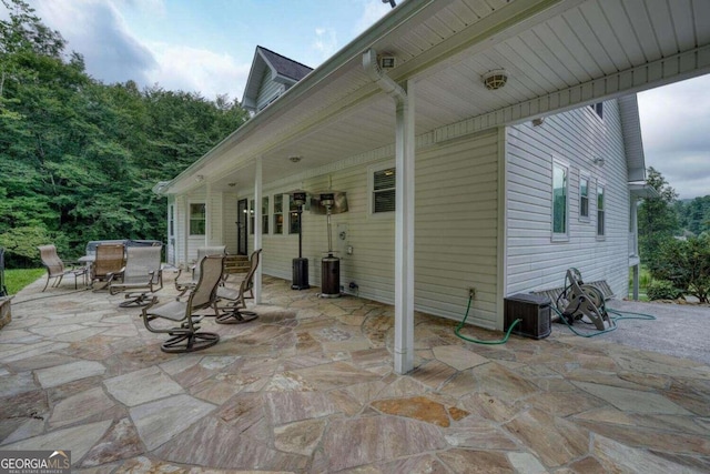 view of patio / terrace featuring central AC