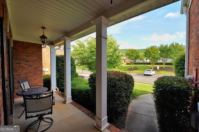 view of patio / terrace with a porch