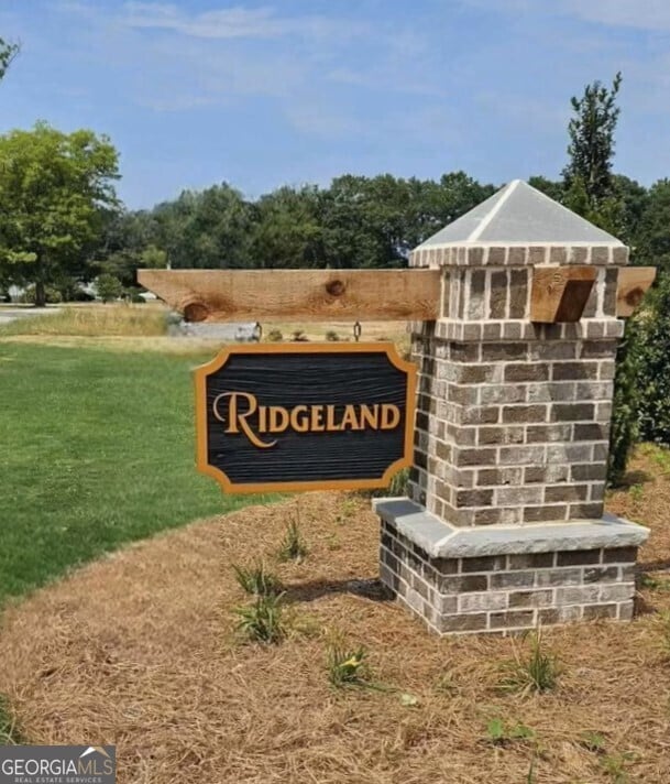 view of community sign