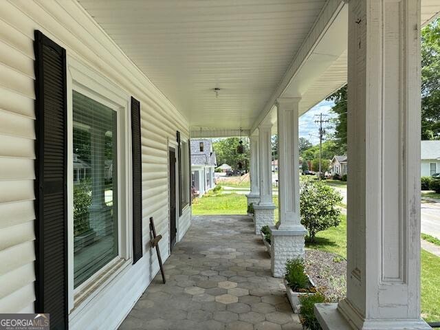 view of patio with covered porch