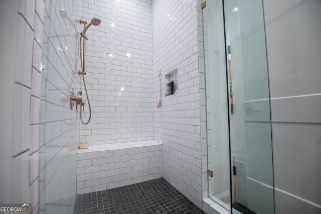 bathroom with walk in shower