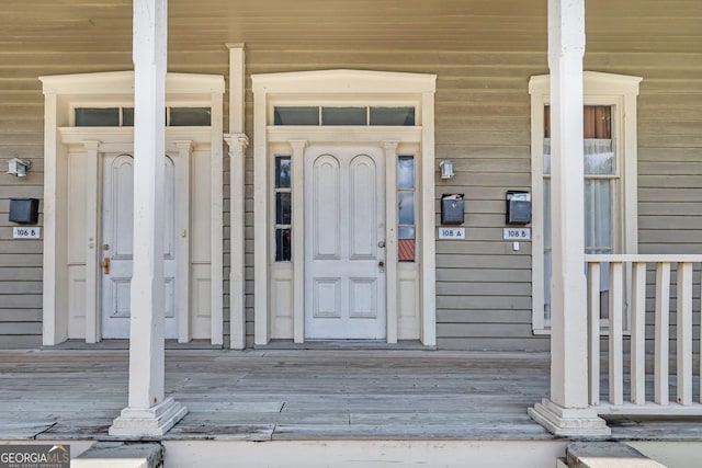 view of doorway to property