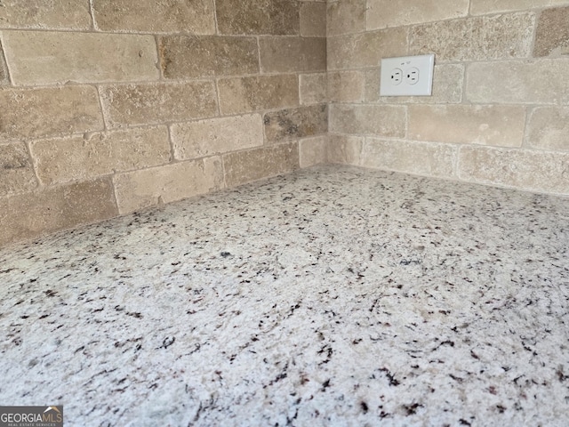 interior details with light stone countertops