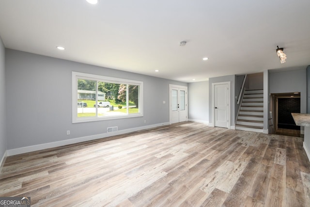 interior space with light wood-type flooring