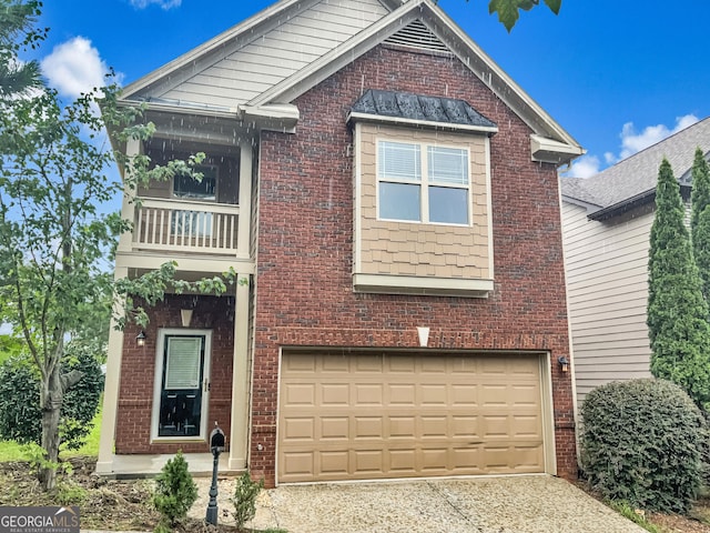 view of front of house featuring a garage