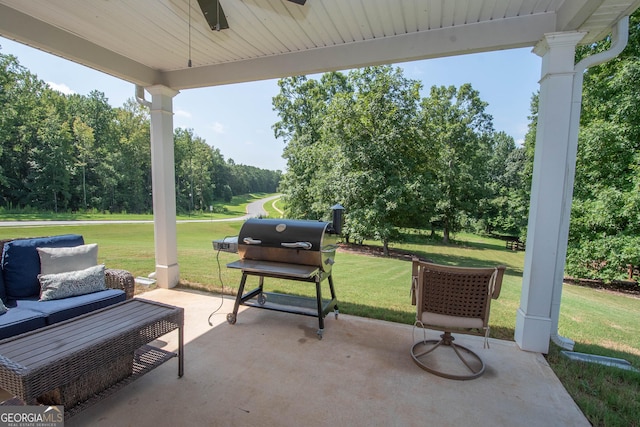 view of patio / terrace featuring area for grilling