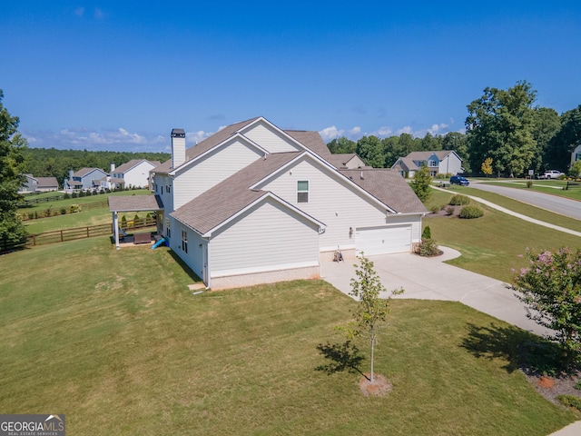 birds eye view of property