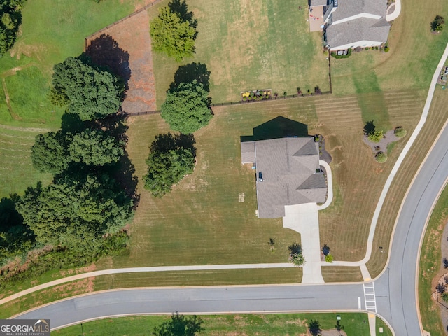 bird's eye view featuring a rural view