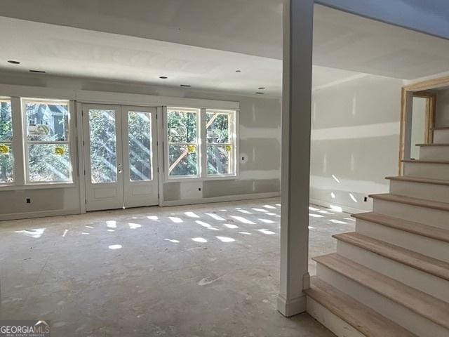 basement featuring a wealth of natural light