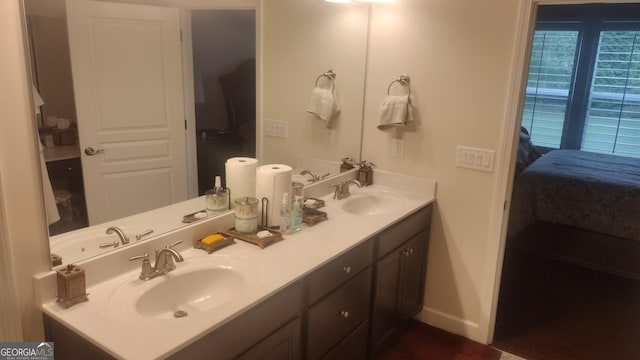 bathroom with vanity