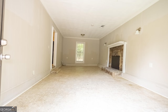 view of unfurnished living room