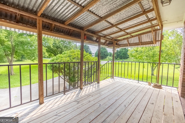 view of wooden terrace