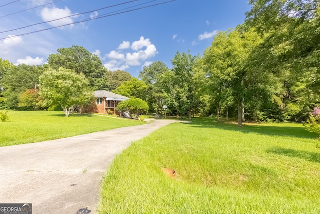 exterior space with a front yard