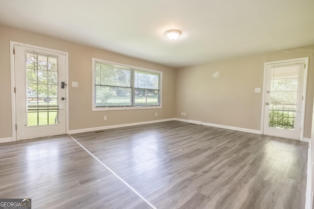 interior space featuring hardwood / wood-style floors